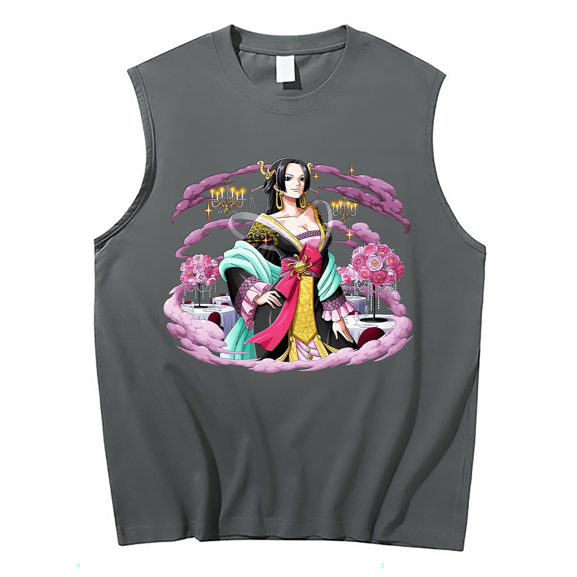 ワンピース ボア・ハンコック ONE PIECE Boa·Hancock コットン100％タンクトップ（フロントプリント）